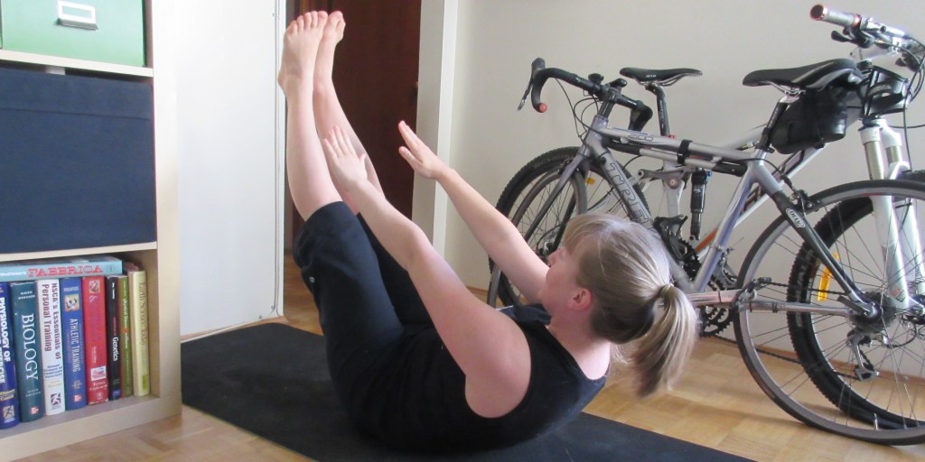 Training barefoot at home.