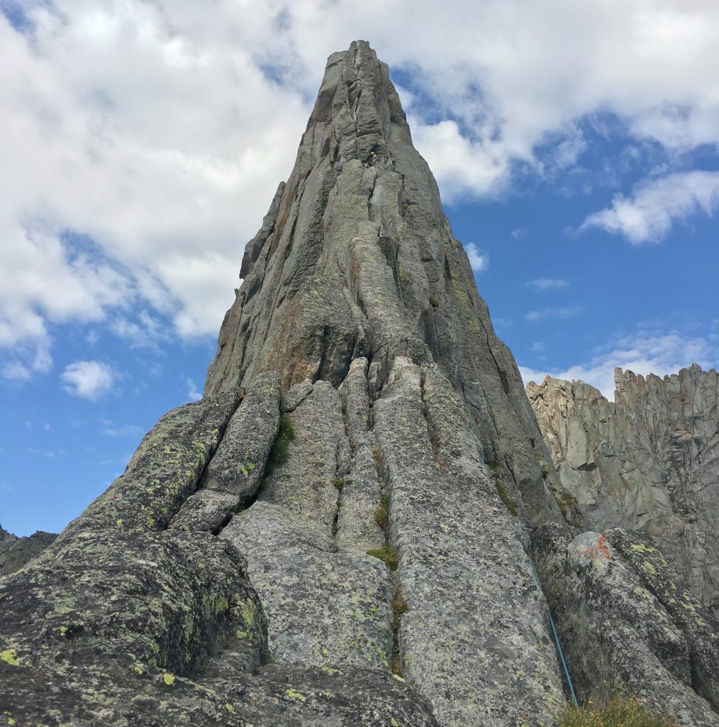 The view from the belay for the sidewalk pitch.